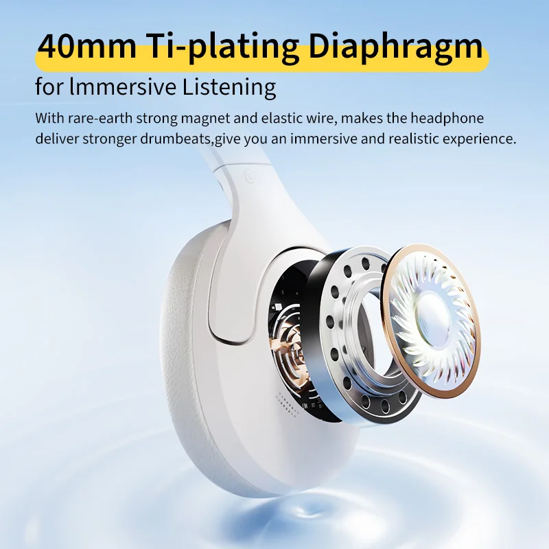 QCY H3 Lite ANC Wireless/Wired Headphones Bluetooth 5.3 Foldable Over Ear Headset HIFI Sound 60H Playtime Earphones Dual Connect - Image 3