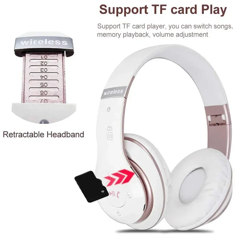 A6S Warrior Pro Wireless Gaming Headset, Foldable Over-Ear, Hi-Fi Stereo with Deep Bass, Mic & Volume Control, Low Latency Mode - Image 5