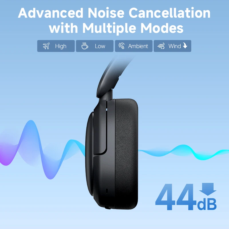 Edifier W800BT Pro Wireless Headphones Bluetooth 5.4 Over-ear Headset -44dB Active Noise Cancelling Hi-Res Audio 45H Playtime - Image 3