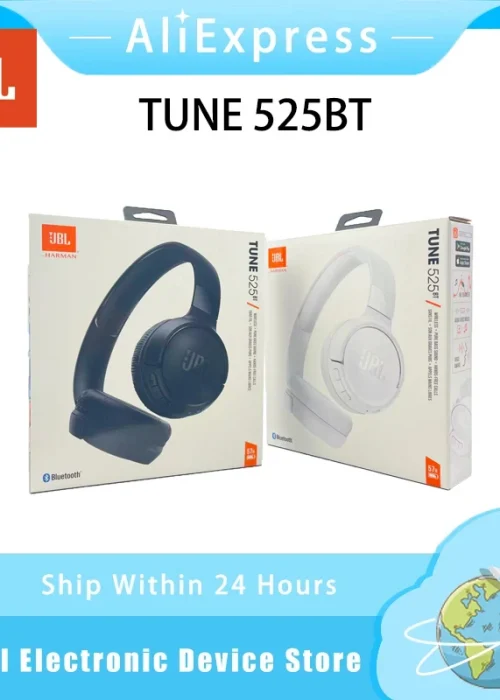 JBL TUNE 525BT Over-Ear Wireless Bluetooth Headphones Long Battery Life of 50 Hours Suitable for Music Gaming and Live Streaming
