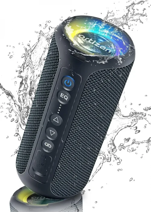 Ortizan X8 Pro Bluetooth Speaker Portable with 40W Stereo Sound,Rich Bass,IPX7 Waterproof, 30H Playtime, Mixed Color Lights,3 EQ