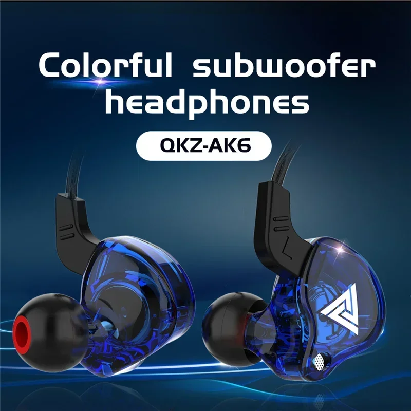New QKZ AK6 In Ear Earphone 6 Dynamic Driver Unit Headphone With Mic Stereo Sports HIFI Subwoofer Headset Monitor Earbuds - Image 5