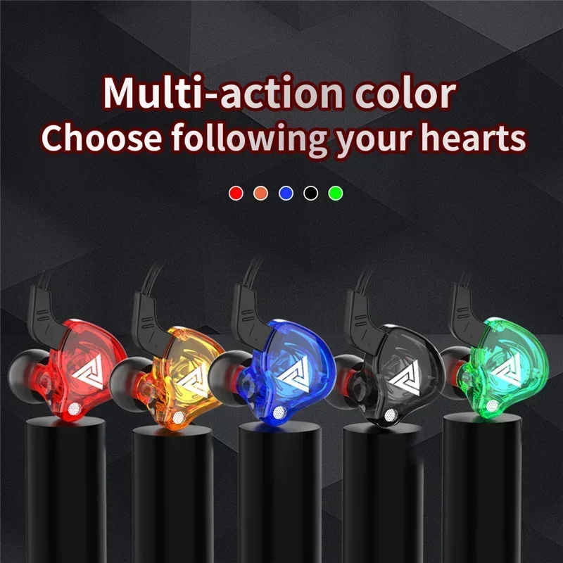 New QKZ AK6 In Ear Earphone 6 Dynamic Driver Unit Headphone With Mic Stereo Sports HIFI Subwoofer Headset Monitor Earbuds - Image 4