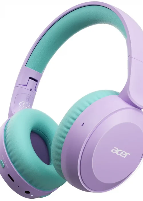 Acer Kids Bluetooth 6.0 Headphones 85/94dB Volume Limited Lightweight Over-Ear Wireless Toddler Headphones with Built-in Mic