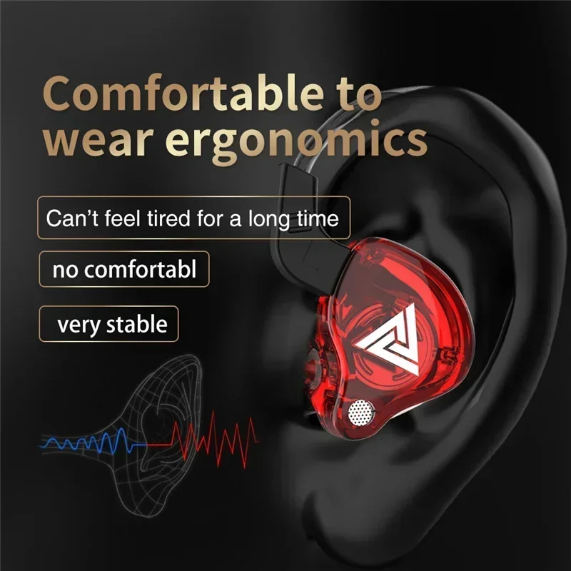 New QKZ AK6 In Ear Earphone 6 Dynamic Driver Unit Headphone With Mic Stereo Sports HIFI Subwoofer Headset Monitor Earbuds - Image 2