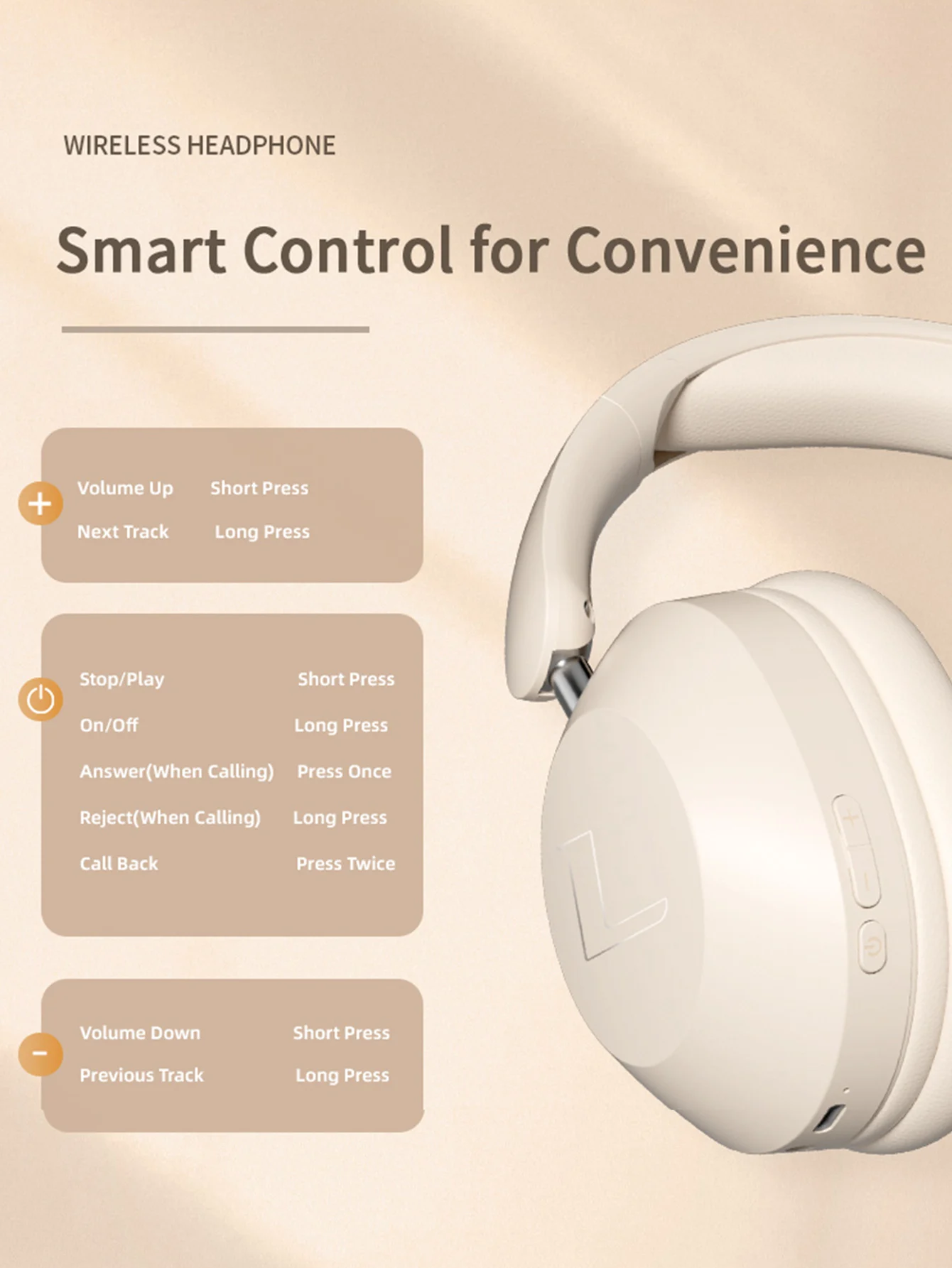 Over-ear Bluetooth headphones, high-quality wireless calls, long-life sports, gaming and music listening Bluetooth headphones - Image 6