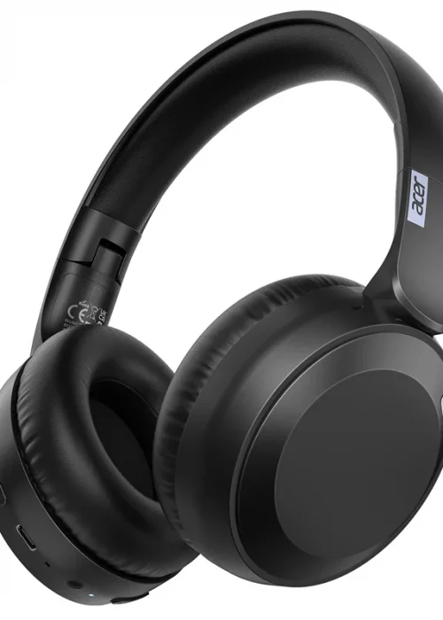 Acer OHR205 Wireless Bluetooth 6.0 Headphones Foldable Over-Ear Headphones Memory Foam Earpads Multipoint for Travel Home Office
